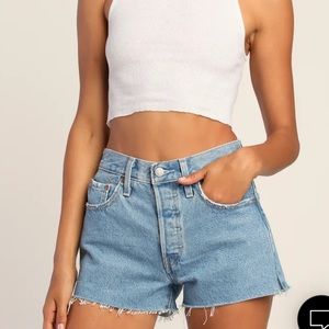 Levi's Premium Women's Premium 501 High-Rise Shorts Guiding Light